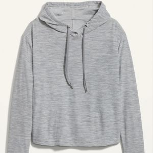 Heathered Gray Old Navy Active Breathe ON Long Sleeve Hoodie Size Small